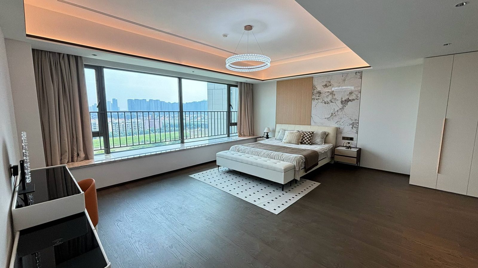 Poly riverside bedroom view