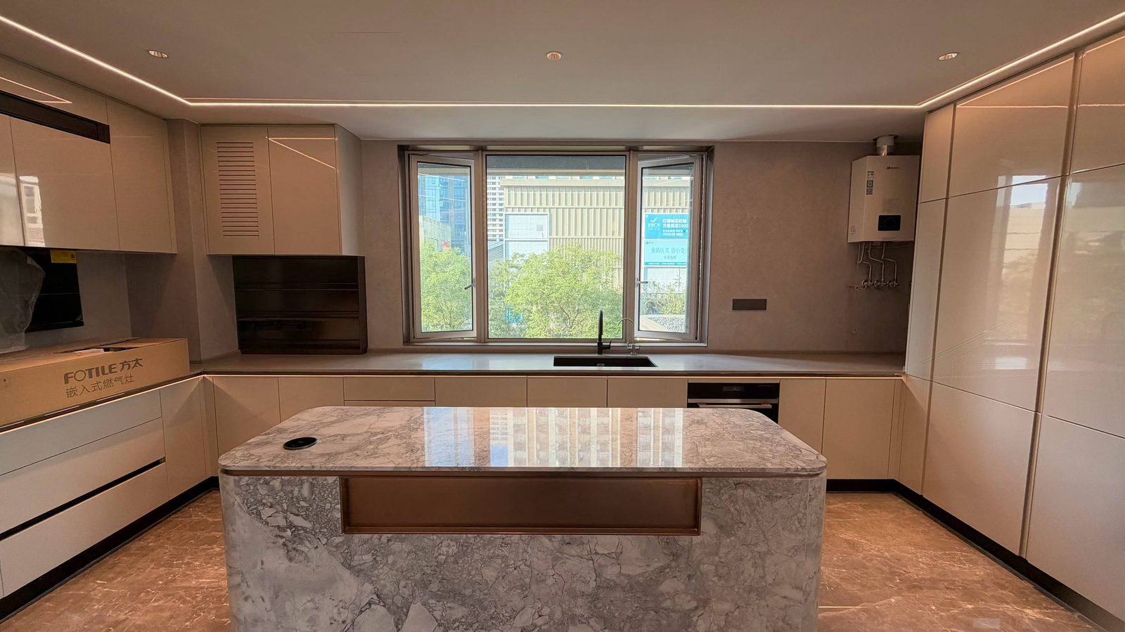 Zhaoshang Huaxi island kitchen